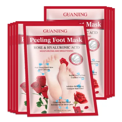 Organic Exfoliating Foot Mask - Rose Nourishing Whitening Foot Mask