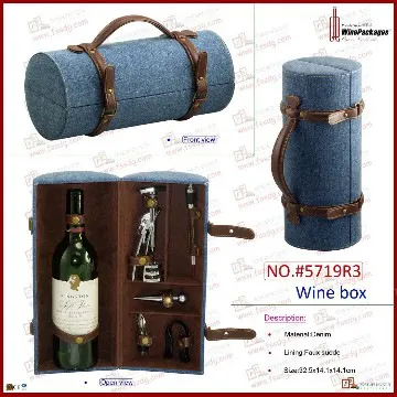 Dong guan new design Denim wine box