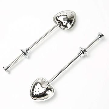 Set of 2 Heart Shaped Stainless Steel Tea Infuser Strainers