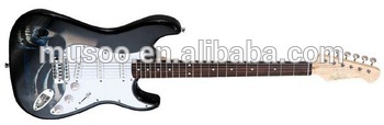 Musoo Brand Electric Guitar ST Style in Black color (MST2000)