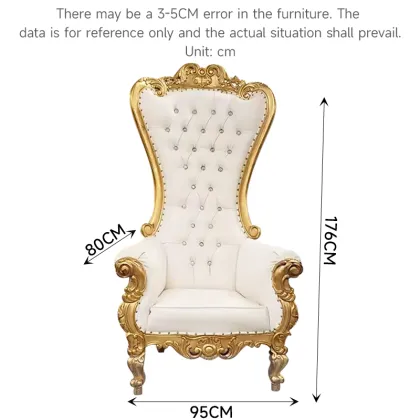 Royal Gold Throne Chairs for Weddings