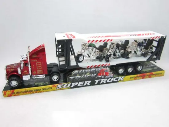 FRICTION TRUCK WITH 3PCS MOTORBIKES