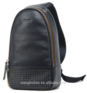 2016 fanshion leather chest bag smart leisure shoulder sling backpack genuine leather chest bags