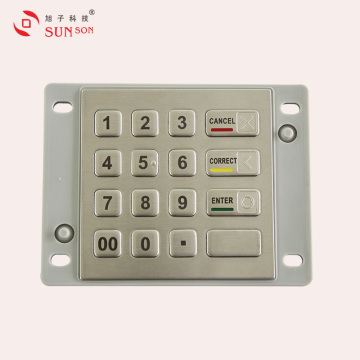 Keypad metallico IP65 di alta qualità per chiosco di pagamento automatico automatico di ATM