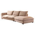 Sofa en cuir blanc de luxe léger de style italien