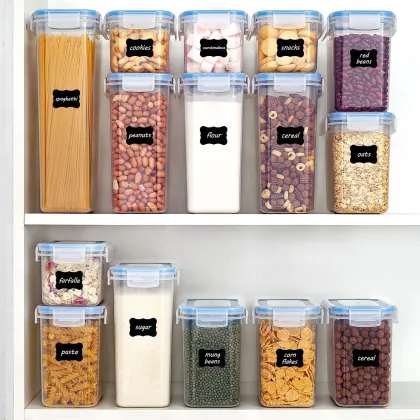 BPA-Free Freshware Food Storage Containers with Lids - Stackable and Leakproof