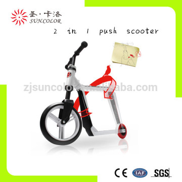 2014 new design Good quality 2 in 1 scooter push bike for kids wholesale