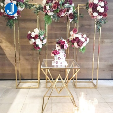Wedding Glass and Metal Flower Display Stand