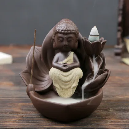 Purple Sand Home Zen Buddha Incense Burner
