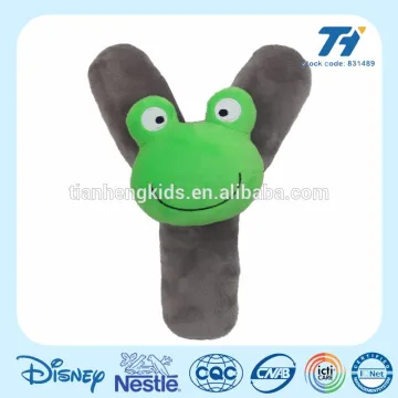 Wholesale custom frog animal plush toy Y alphabet baby toys for education and puzzle