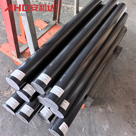 80mm grey solid pvc rod
