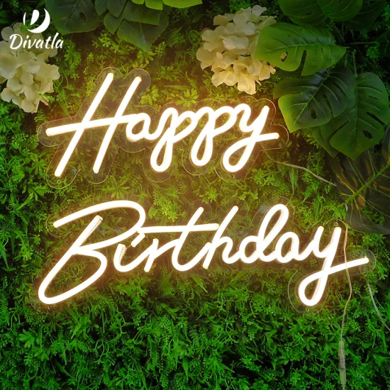 DIVATLA Custom Wedding Neon Signs - Large LED Birthday Light