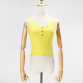 Yellow summer sleeveless top