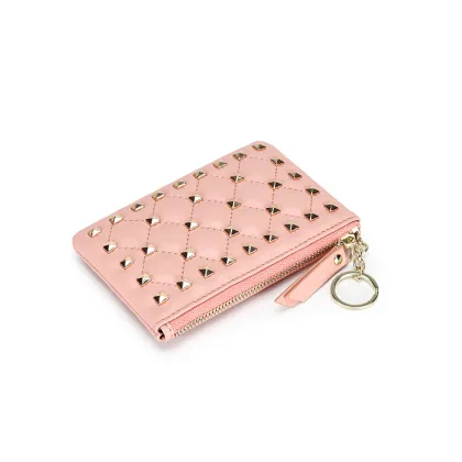 2021 coin key square metal decoration zipper wallet