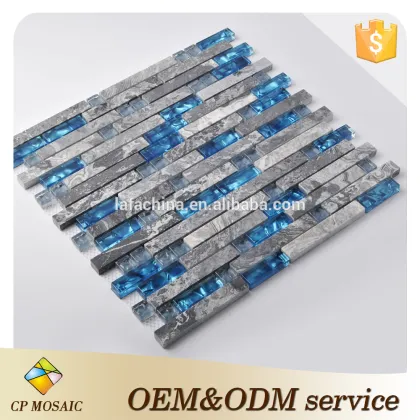 stone mix frosted crystal glass mosaic