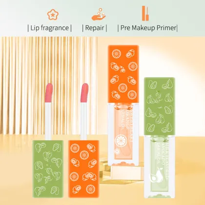 Avocado Orange Moisturizing Lip Care Set - Temperature Changing Lip Balm & Lip Oil