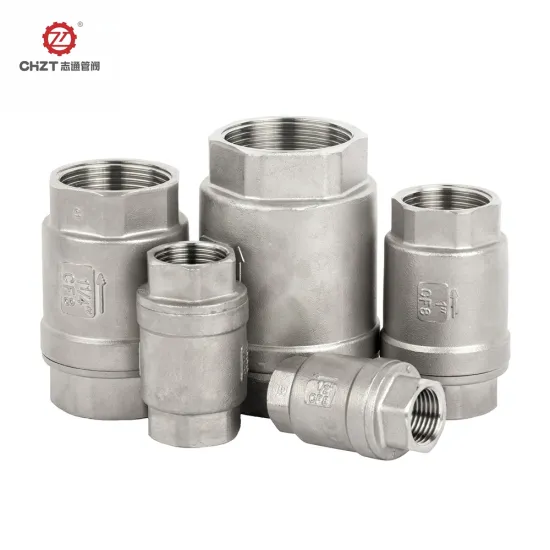 Threaded vertical non-return valve for water