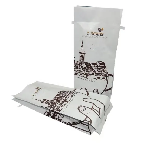 Custom Stand Up Pouch Coffee Packaging Bags with Valve