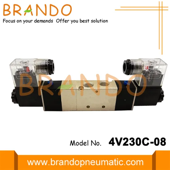 Pneumatic Control Solenoid Valve 4V230C-08 1/4'' 5/3 Way