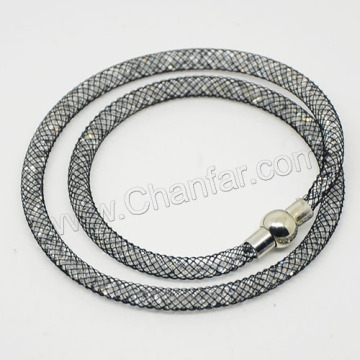 New arrival double circle mesh bracelet for party gift ,shining bracelet jewelry