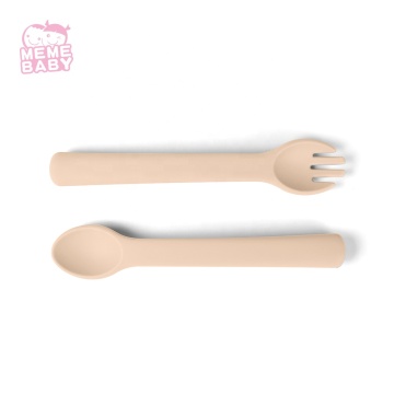 BPA Free Silikon Baby Fork and Spoon Set
