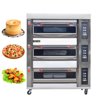 Commercial Gas Oven for Bakery - Medium Size Double Deck 9 Tray Electric Bread and Pie Baker