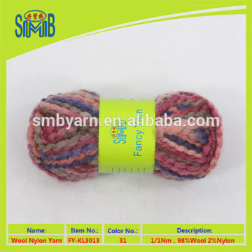 marketing wool and nylon blended wholesale bigbelly yarn