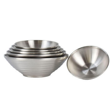 Restaurant Noodle Soup Bowls - 60oz to 72oz, 9.4inch to 10inch, Stainless Steel Ramen and Pho Udon Bowls