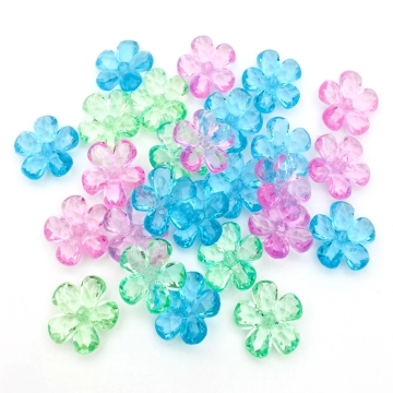 Transparent Acrylic Beads With Hole Factory Wholesale Acrylic Flower Beads For Jewelry Making