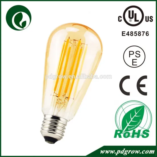 Amber led light ST64 e27 base led filament bulb 1200 lumen led work light