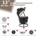 Lò nướng than BBQ bằng gốm GFTOP Kamado có nhiệt kế