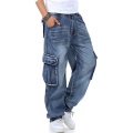 Blue Wide Leg Jeans Wholesale