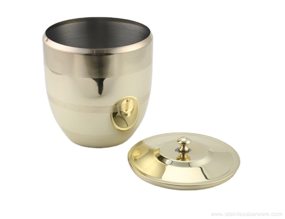 Stainless Steel Ice Bucket With Clip