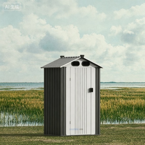 Compact Foldable Storage Unit for Garden and Workshop Use