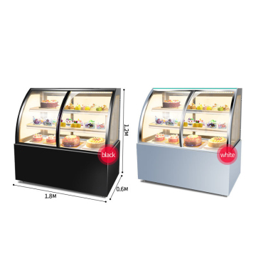 Abbassino di display refrigerato di piccolo desktop commerciale per dessert e frutta
