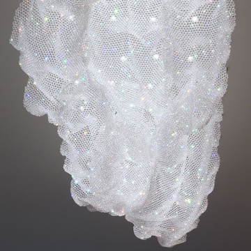 Crystal glass metal chandelier pendant light