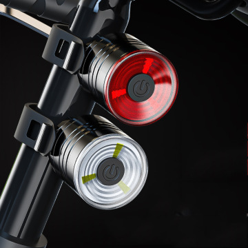 Bicycle Light Taillight Aluminum Helmet 200 LM Night Riding MTB LED Headlight Rear Light