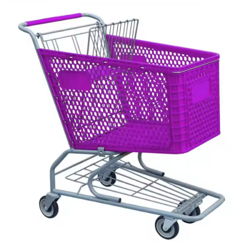 Supermarket Colorful Plastic Shopping Cart