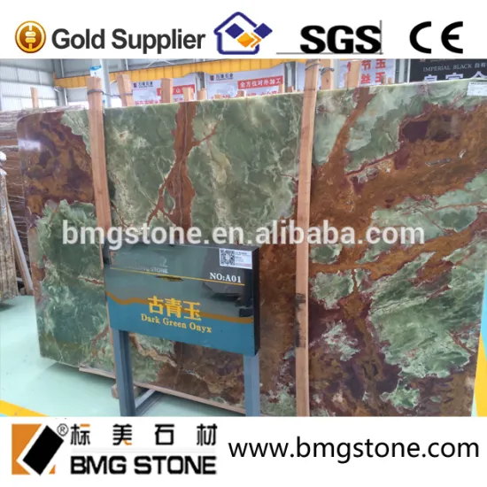 Natural Dark Green Onyx Stone Slab