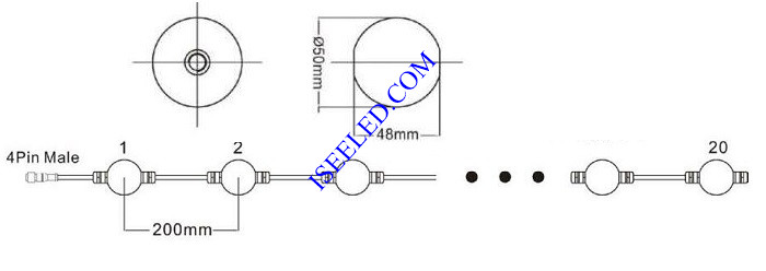 Outdoor String Christmas Lights size