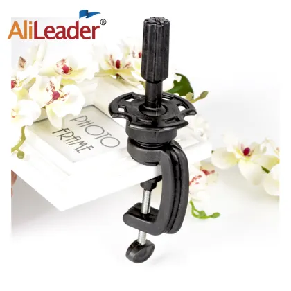 AliLeader Small Dummy Wig Holder Professional Training Head Table Stand Wig Head Stand Black Clamp For Mannequin Head