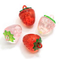 100Pcs/Pack Acrylic Plastic 3D Strawberry Charms Pendant Craft Plastic Earring Keychain DIY Handmade Jewelry Making