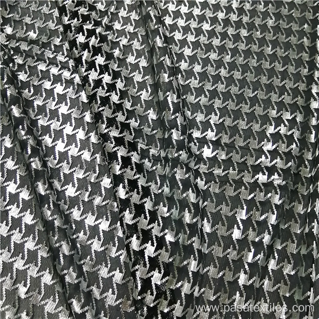 spring summer 100%poly mesh with foil fabric