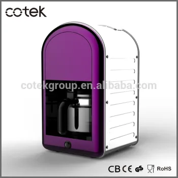 2015 hot sale colorful retro stainless steel housing electric small kitchen appliance antique coffee machine