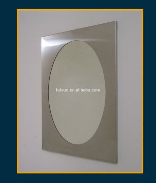 Bathroom mirror with stainless steel frame