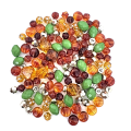 Mixed assorted small round christmas plastic beads