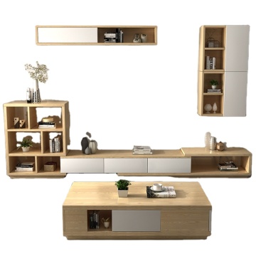 Nordic Retractable TV Cabinet Coffee Table Combo for Small Apartments