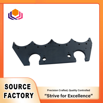 CNC machined custom-shaped mounting plate