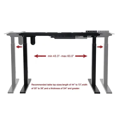 Single Motor Standing Computer Desk Adjustable On Wheels