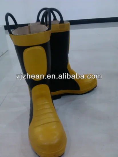 Fire resistant safety boots/fire proof rubber boot with steel cap
